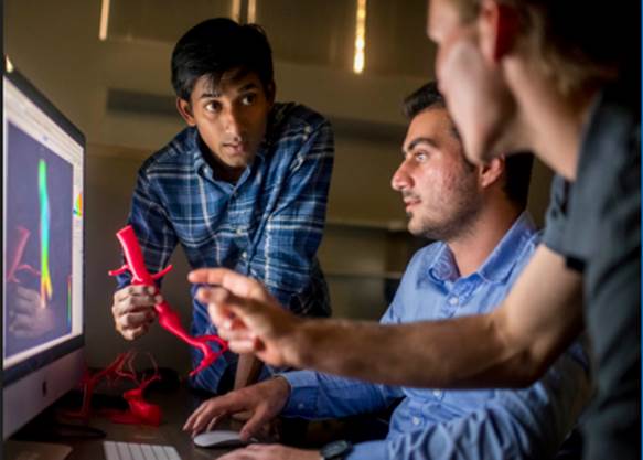 Students participating in the engineering program