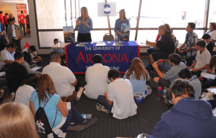 preparing for college at college fair
